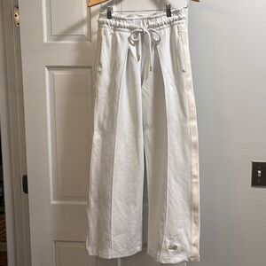 Nike Women's White Track Pants with Cream Accents
